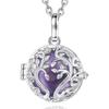 Pregnancy Bola Necklace Tree of Life Cage Purple Ball