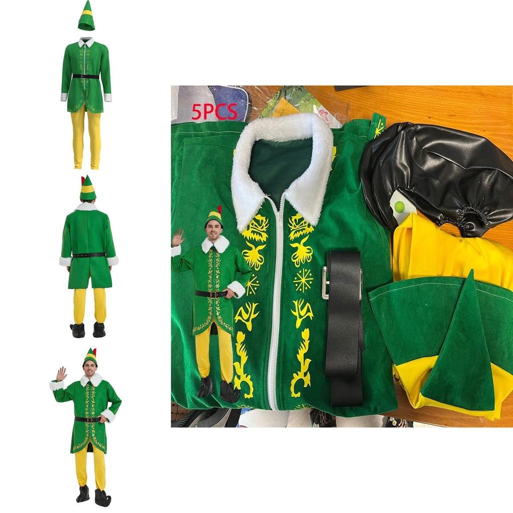 Authentic Men's Elf Cosplay Outfit For Halloween And Christmas