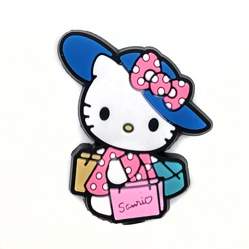 Одиночная штука Мультяшные мягкие резиновые ПВХ подвески для обуви Hello Kitty - Набор из 83 штук для DIY Подарочный набор