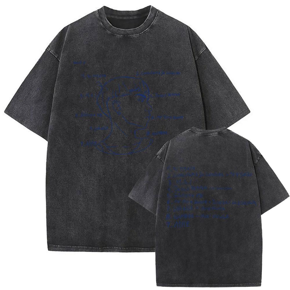 Washed Vintage Rapper Milo J La Vida Era Mas Corta Album Graphic Tshirt Men Women Hip Hop Fashion Pop Music T Shirts Streetwear