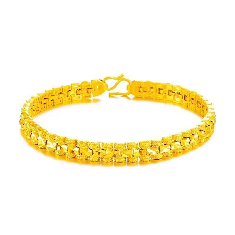 Gold-Plated Women's Lucky Bead Bracelet - Versatile Love and Fortune Jewelry for Couples
