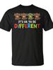 Plus Size Autism Awareness Highland Cow Crew Neck Tee Its Ok To Be Different Graphic Relaxed Fit Casual Tee Suitable For Holidays And All Occasions