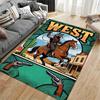 Wild West Wolf Rider Carpet suitable as a non-slip mat for the living room or bedroom sofa