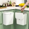 12/8L Kitchen Trash Can Hanging Household Hanging Storage Pail Toilet Toilet Paper Basket Kitchen Waste Wall Hanging Garbage Can