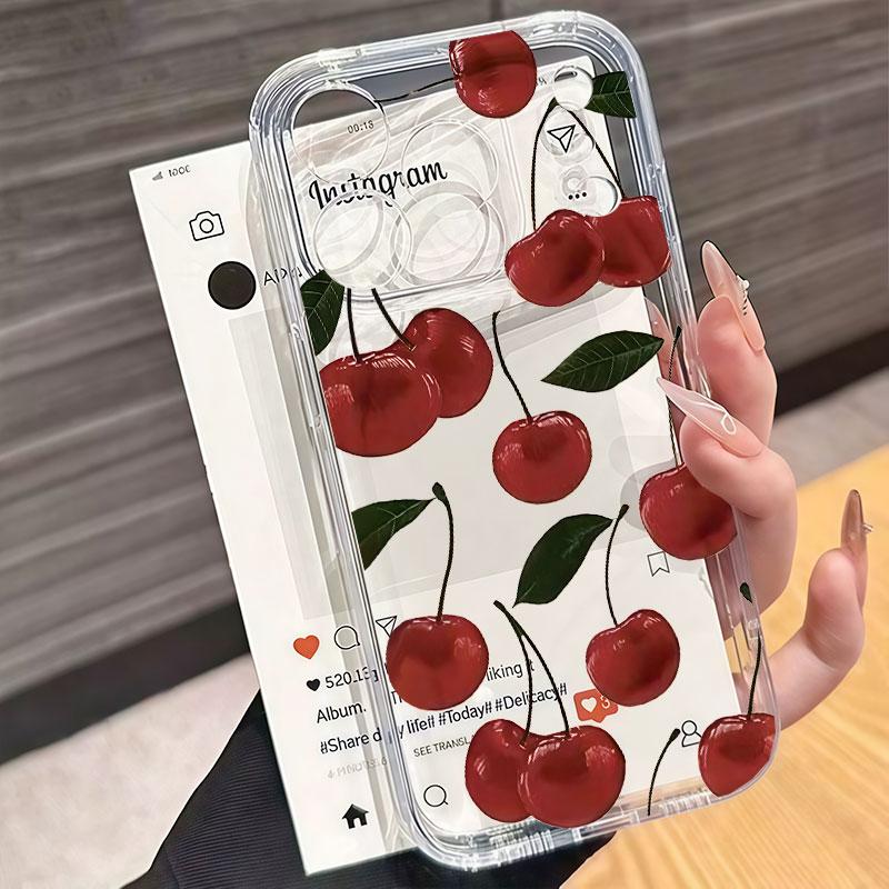 Цветочный чехол с клубникой для Samsung S26 Plus S25 S24 S23 S22 Ultra A57 A17 A07 A56 5G A36 A26 A16 A55 A54 A53 Ударопрочный TPU чехол