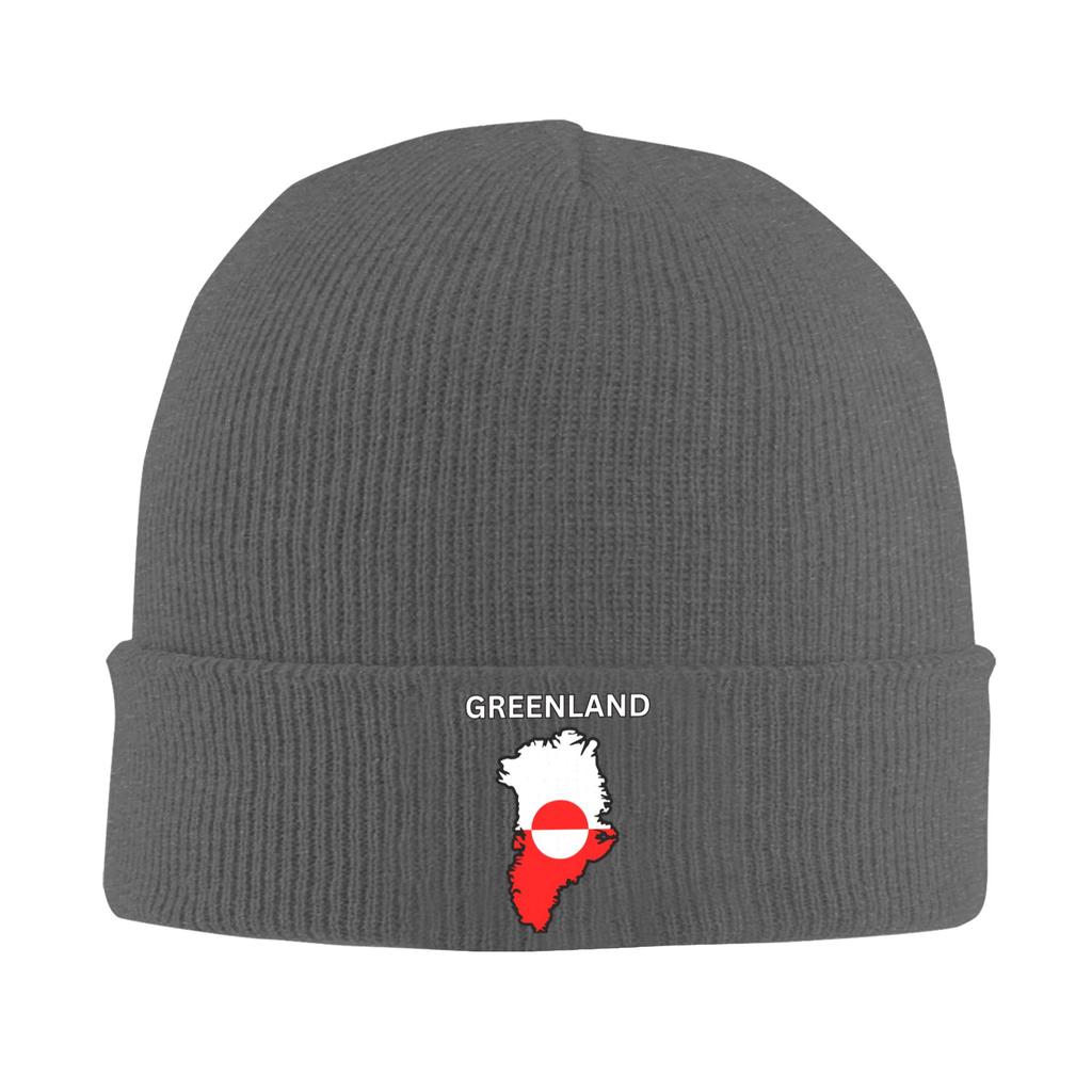 Greenland Flag Map Beanie Hats Bonnet Hats Unisex Adult Cute Outdoor Skullies Beanies Autumn Winter Printed Head Wrap Caps
