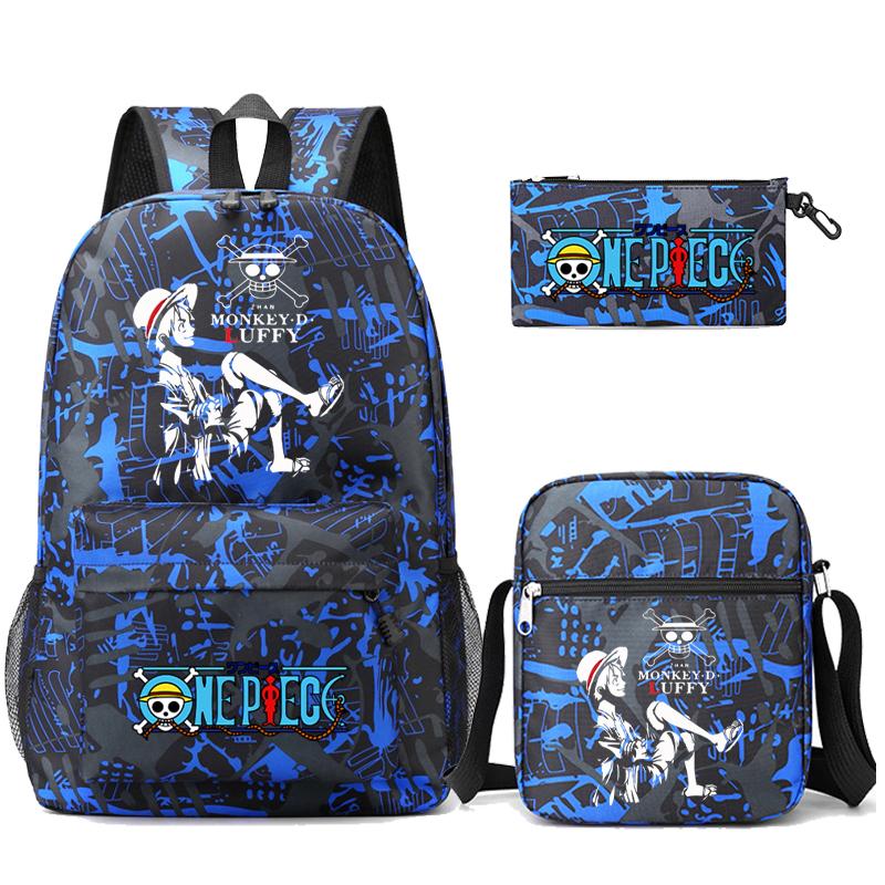 3 шт./компл. аниме цельная сумка большой емкости унисекс рюкзак с наплечной сумкой пенал для студента для девочки мальчика студенческий повседневный рюкзак для отдыха