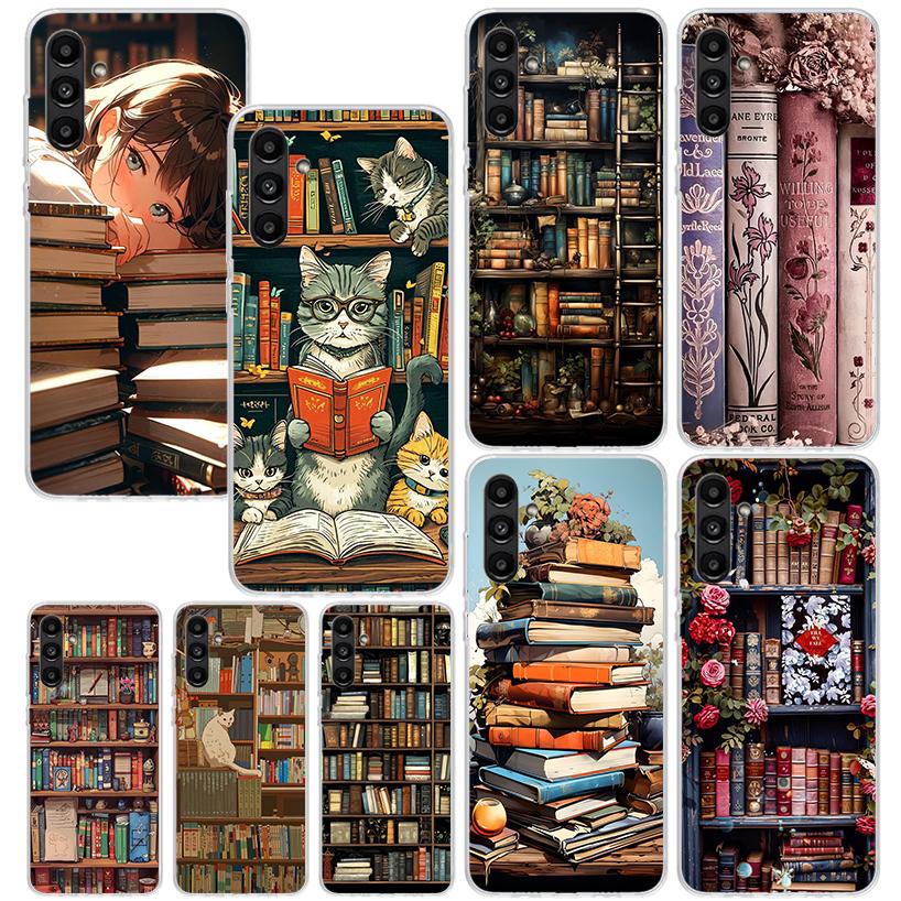 Read Books illustration Reading Phone Case For Samsung Galaxy A17 A37 A57 A16 A26 A36 A56 A15 A25 A35 A55 A14 A24 A34 A54 A13 A2