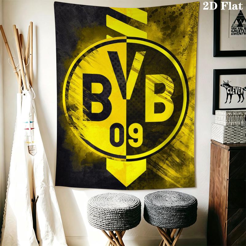 Dortmund Wall Tapestry Aesthetic Wall Hanging Printed Fabric Blanket Decorative Tapestries for Bedroom Living Room Home Decor