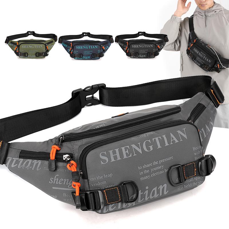 Men's and Women's Fashion Chest Bag Multifunctional Outdoor Street Leisure Shoulder Messenger Bag Nylon Joker Sports Cycling Pocket.