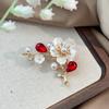 Элегантная женская брошь «Цветущая слива», темпераментная фиксирующая булавка для одежды, инкрустированная циркониями, цветок на грудь для женщин