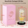 Galaxy Rose Flower Artificial Flower Rose in Glass Dome with Butterfly Colorful LED Light Rose Gifts Idea for Women's Birthday Mother's Day Christmas