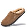 NDB Men's Slippers Warm Memory Foam Suede Shoe Plush Shearling Lined Slip On Indoor Outdoor Clog House Slippers Plus Size 40-50