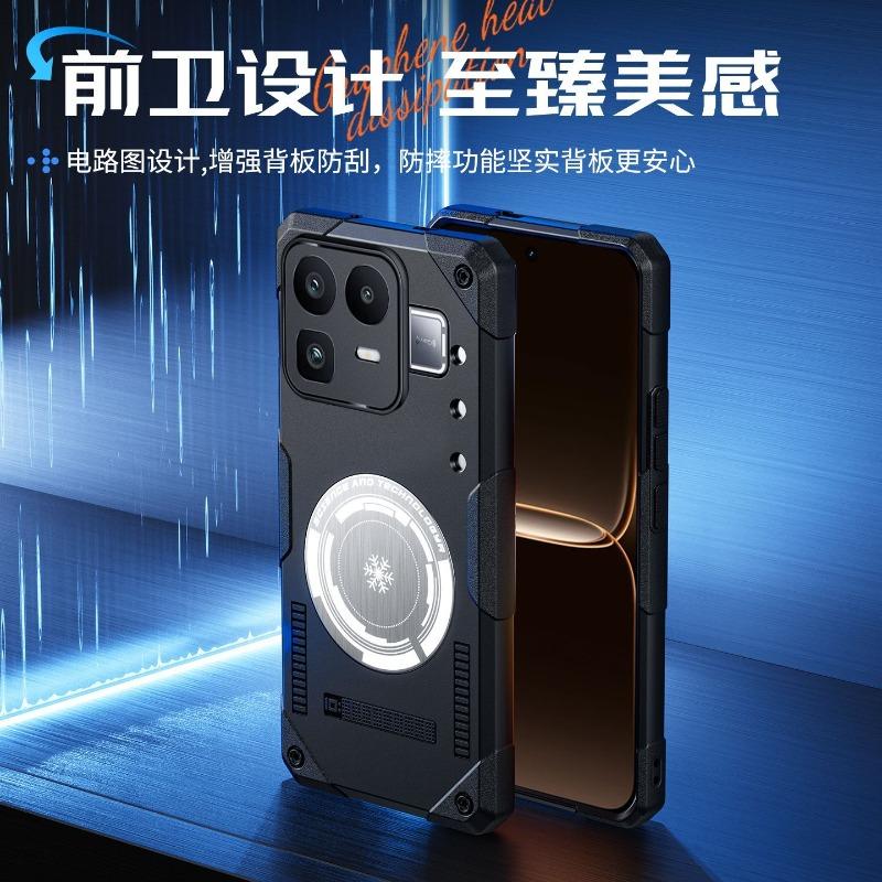 Чехол для Realme Neo 8 Простой Для MagSafe Магнитный Встроенный Металлический Радиатор Чехол для Телефона Для Realme Neo8 Оболочка Нескользящий Бампер