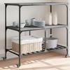 VidaXL Kitchen Trolley, Shelf with Wheels, Service Cart, Indoor Living Room Bathroom Storage Furniture, Sonoma 842309