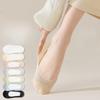 Female Summer Thin Spring and Summer Skid Antiodor Breathable Shallow Mouth Invisible Ice Silk Boat Socks