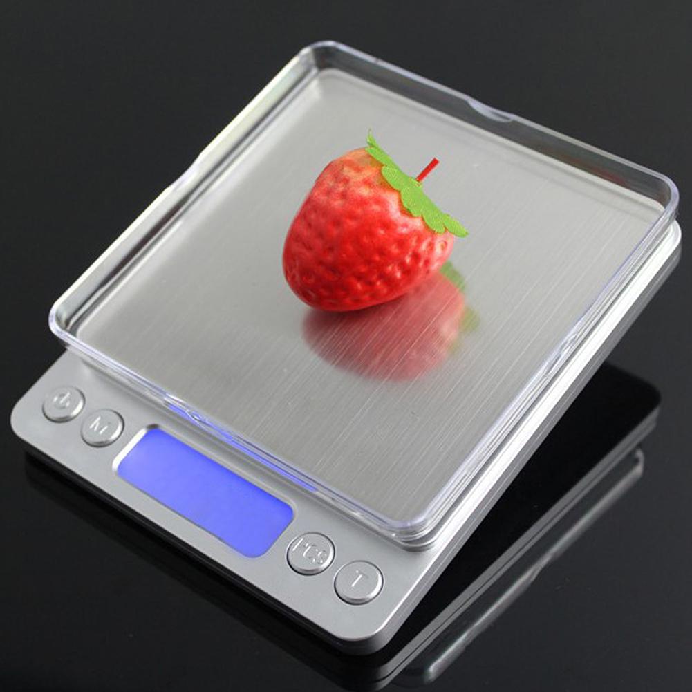 3kg/0.1g 500g/0.01g Stainless Steel Digital LCD Kitchen Jewelry Electronic Scale
