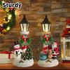 1 шт. Снеговик Рождественская фигурка, Рождественские украшения Дед Мороз со светодиодной подсветкой, Рождественские смоляные светящиеся фонари украшение. Светящееся рождественское украшение