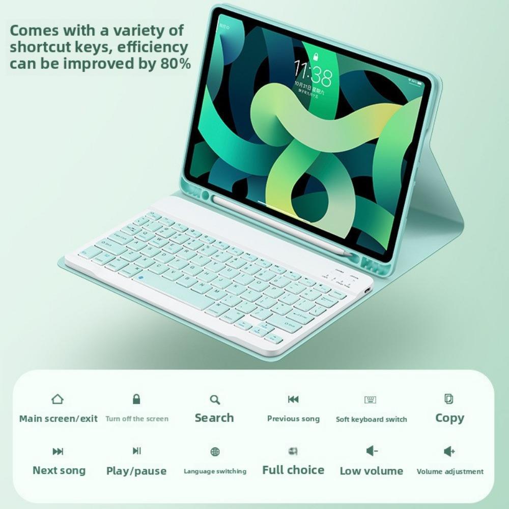Чехол-клавиатура с магнитной Bluetooth-клавиатурой, кожаный чехол для iPad 9-го поколения, Air 6 Pro 11 с гнездом для карандаша, защитный чехол 10-го поколения