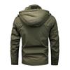 Men's Solid Color Detachable Outdoor Workwear Casual Loose Zipper Pocket Plush Long Sleeve Jacket