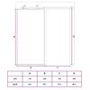 Sliding Door ESG Glass and Aluminum 102.5 x 205 cm White
