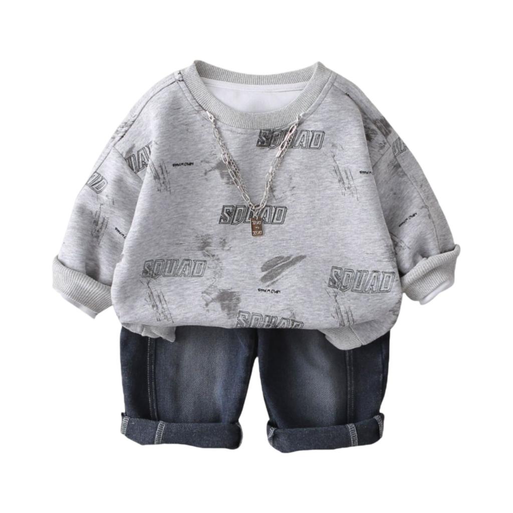 Детский повседневный комплект с длинным рукавом, удобные наряды для повседневной носки