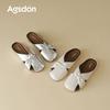 Augustine bag head half slippers women's 2025 new summer wear with skirt one pedal cold slippers for pregnant women