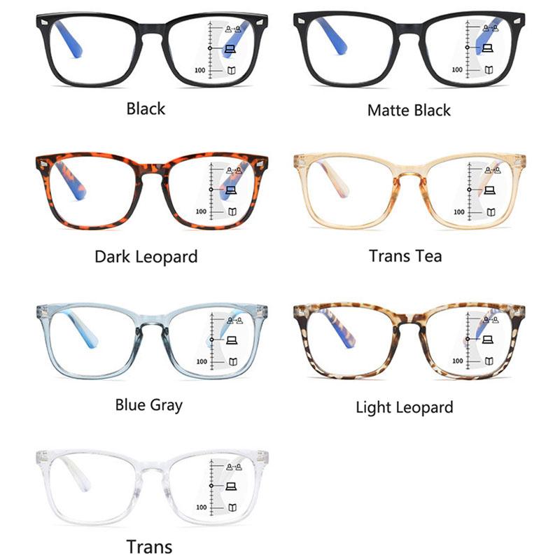 Очки для чтения Мужские Антибликовые Прогрессивные Женские Компьютерные Модные С Диоптриями Очки Унисекс Мультифокальные Квадратные Бусины