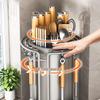 Rotating Kitchen Knife and Utensil Organizer with Drain Tray