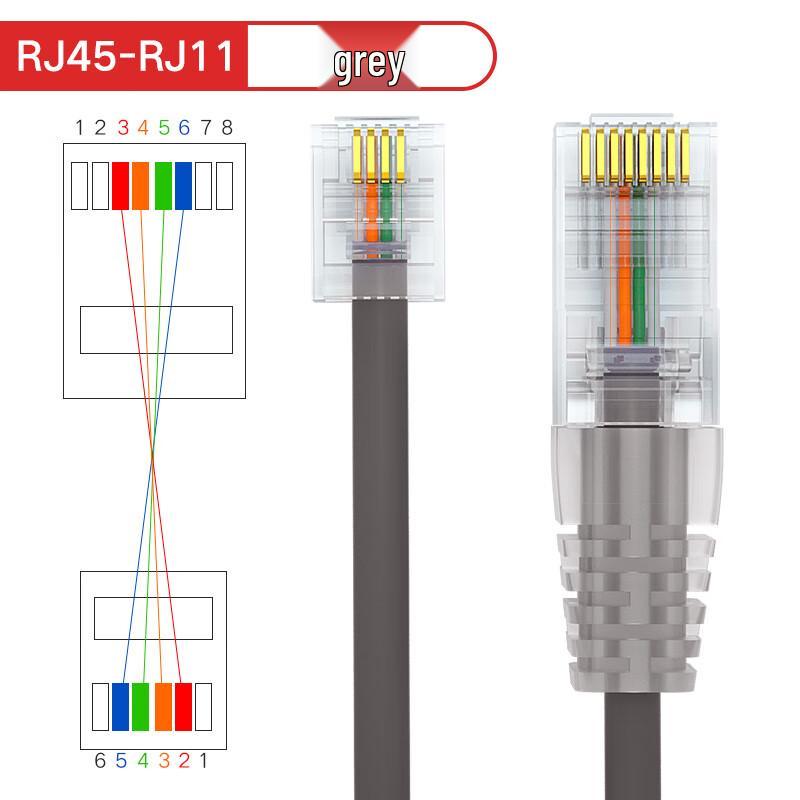 Hengdesheng 4-жильный патч-корд RJ45 на RJ11 для телефонного голоса