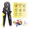 KEZERS Precision Crimping Pliers Set, 1250 Pieces, Ferrule Crimping Tool, Square, 0.25-10mm?, Ratchet Type, Compact, Crimping Pliers for Crimping Slee