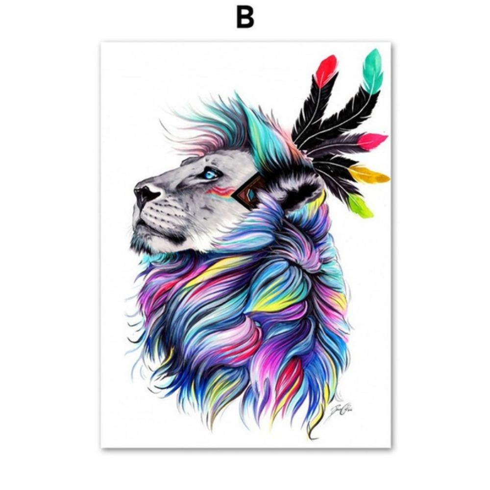 Скандинавское абстрактное искусство на стене с изображением животных, картины на холсте, постеры, напечатанные на стенах, для украшения гостиной дома