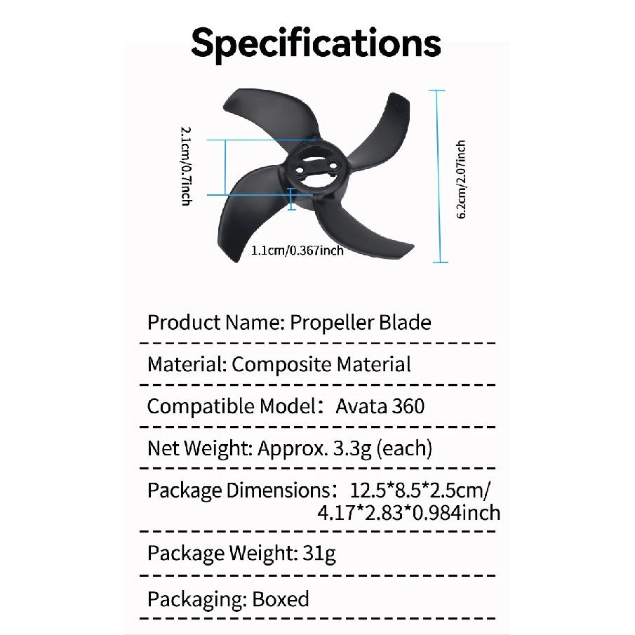 for DJI Avata 360 Drone Quick‑Release Low‑Noise AVATA360 3340S Propeller Blades Llight Weight Drone Accessories