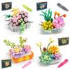 Детский строительный блок, игрушка, цветочная композиция, строительный блок в горшке, сборка своими руками, мелкий строительный блок, набор цветов