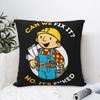 Bob The Builder Pillow Case Can We Fix It Funny Repair Man Cushion Covers Zippered Decorative Pillowcase for Seat X