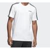 adidas Классическая тренировочная спортивная футболка с тремя полосками и коротким рукавом, мужские топы DU0441