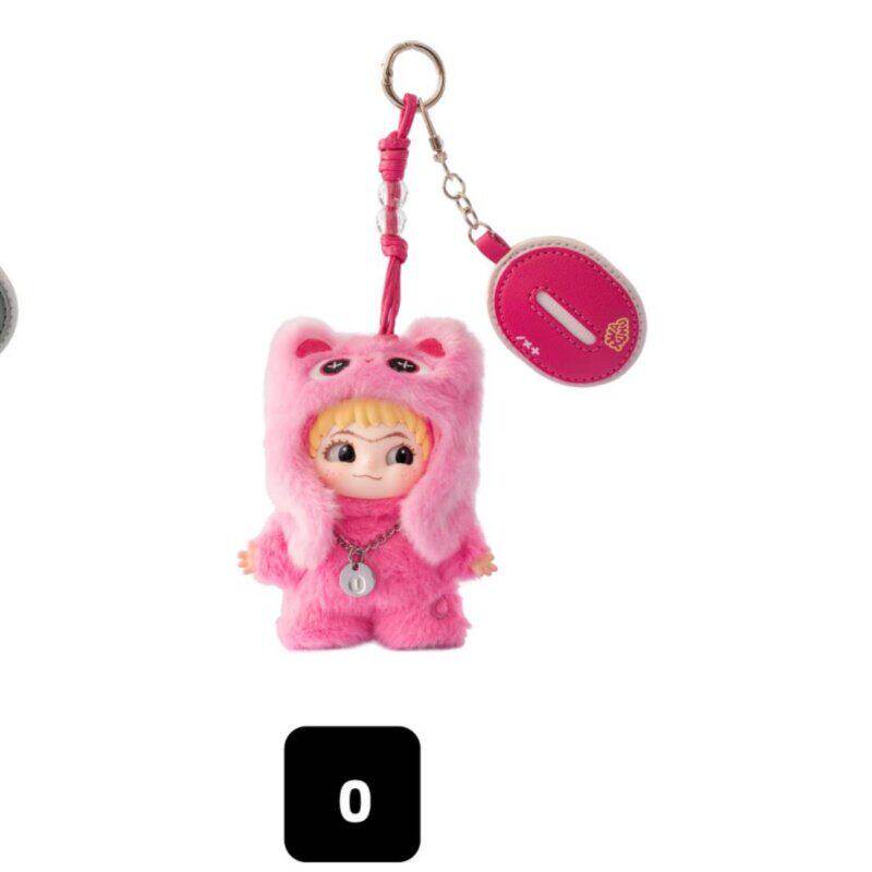 Genuine In Stock Wakuku 3.0 On A Roll Series  Dolls Cute Fluffy Collectable Figure Bag Charm Keychain Toys Holiday Gift