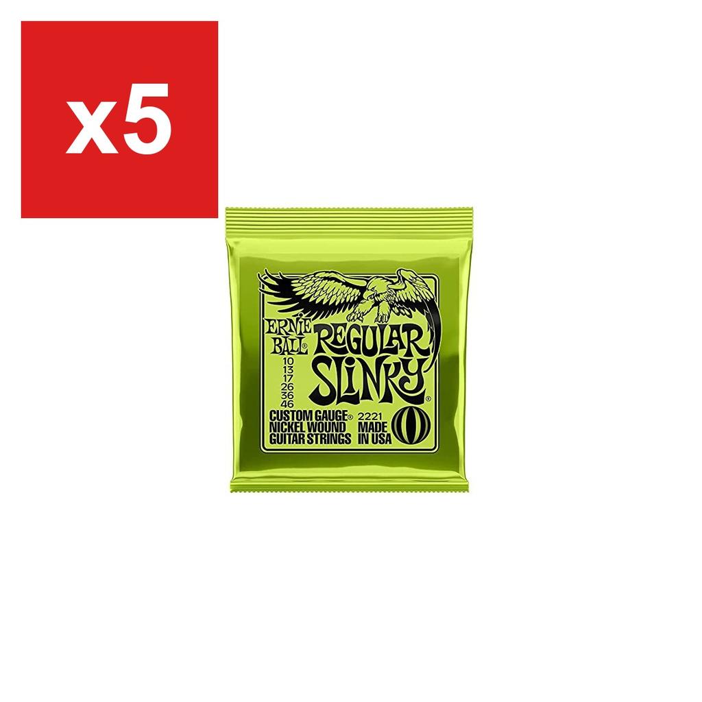 Electric Guitar Strings ERNIE BALL 2221 REGULAR SLINKY (10-46), 3-Set Pack