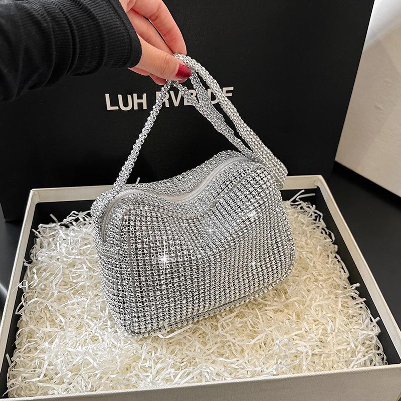 Diamond Fashion Shoulder Bag Bulingbuling Foreign Style Chain Crossbody Shoulder Bag Women'S Bag Tide