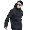 Ветровка Ветровка Джемпер Верхняя куртка Весна Осень Зима Уличный стиль Черный 2XL [LIEBO] Мужская