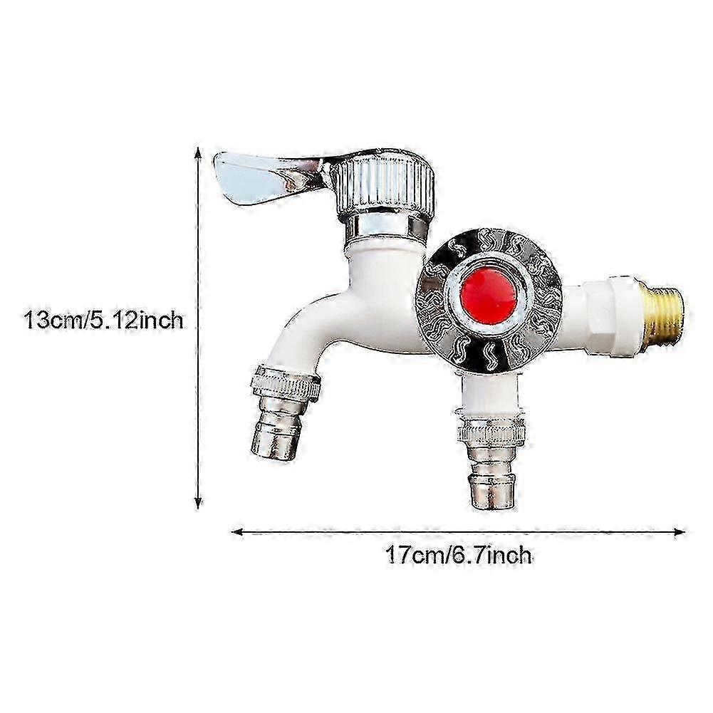 Home Garden Universal Tap Indoor Outdoor Dual Control Washing Machine Water Faucet Practical Kitchen Bathroom Leakproof_m24
