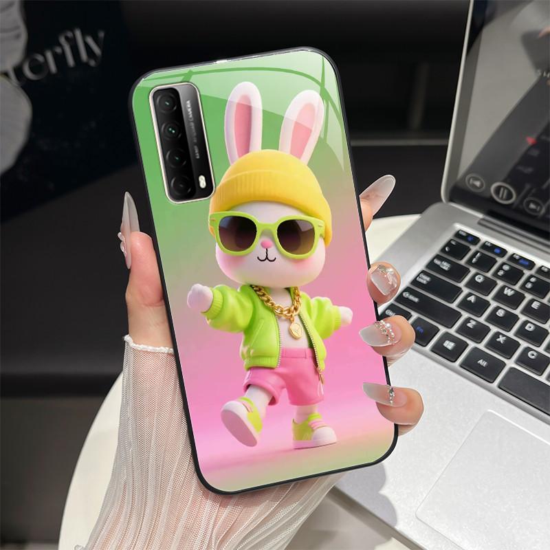 For Huawei P Smart 2021 Phone Case Trendy Fantasy Design Tempered Glass Bumper For Huawei Y7A PPA-LX3 PPA-LX1 PPA-LX2 Back Cover