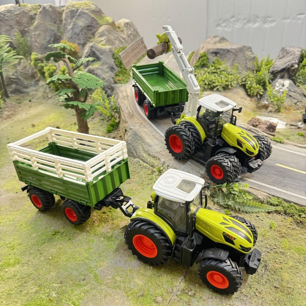 Крупногабаритные игрушечные тракторы со светом и звуком, прицеп для подарка на Хэллоуин и Рождество, день рождения