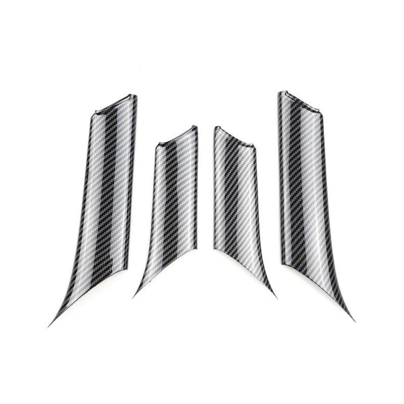For Tesla Model 3 Y 2018- ABS Car Inner Front Rear Door Handle Armrest Cover Trim Carbon Fiber Texture