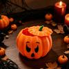 Halloween Pumpkin Storage Box 3D Printed Devil with Lid, Funny Ghost Face Creative Gifts Decoration, Desktop Organizer for Jewelry And Small Sundries