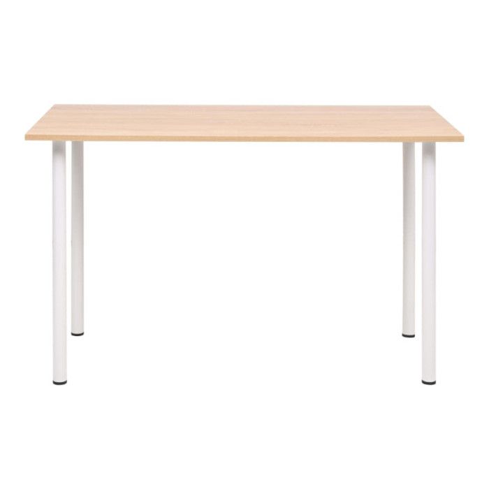 VidaXL Table de salle à manger 120x60x73 cm Chêne et blanc