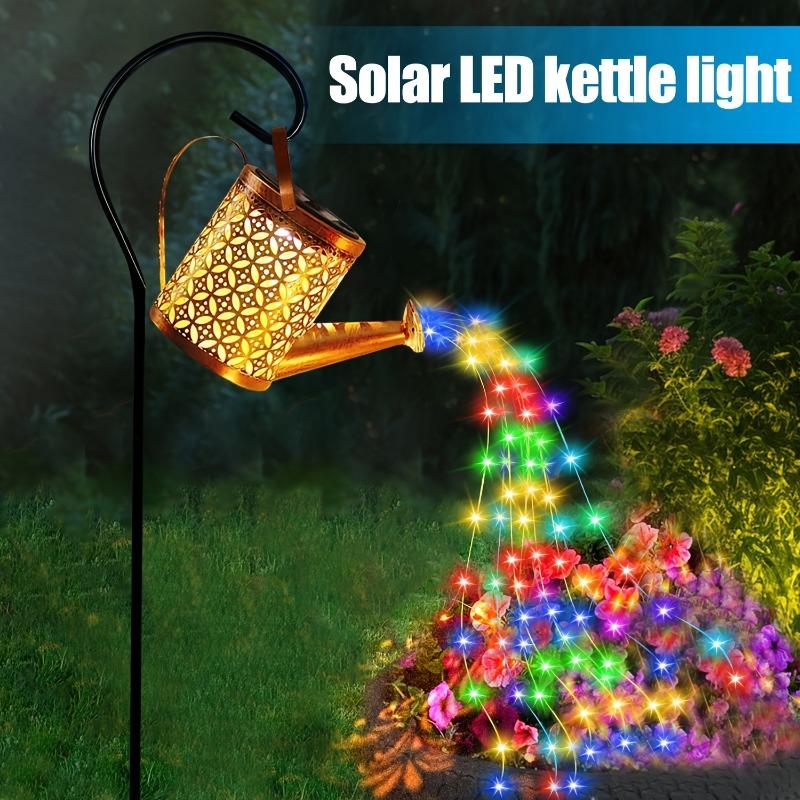 LED Solar Watering Can Lights Outdoor Solar Lantern String Waterproof Garden Lights for Patio Yard Pathway Plant Decoration
