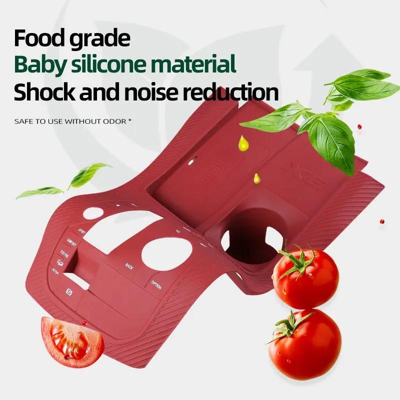 Applicable To Bmw 22-25 Domestic X5l Center Console Gear Shift Panel Silicone Pad Dust-Proof Protective Pad Interior Accessories