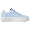 Adidas Originals Sleek Super Synthetic Leather Fashion Slip-Resistant Lightweight Breathable Low-Top Skate Shoes Women Sneaker Blue EE4504