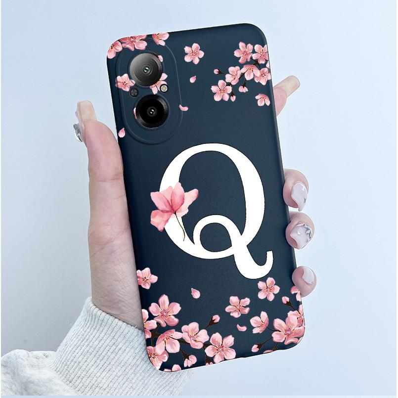 Чехол Для Realme C67 4G Цветы Буквы Рисунок Мягкий ТПУ Тонкий Силиконовый Задняя Крышка Телефона Для OPPO Realme C 67 Защита Funda